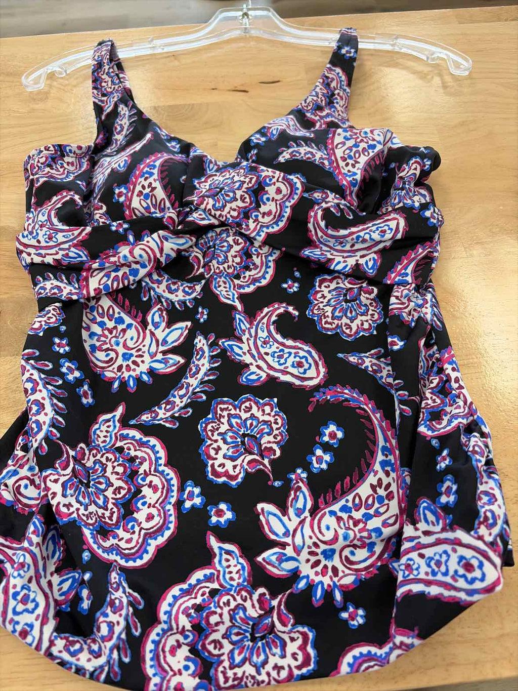 Swim Solutions Size 8 Black Print New Swimsuit Bottom/Top