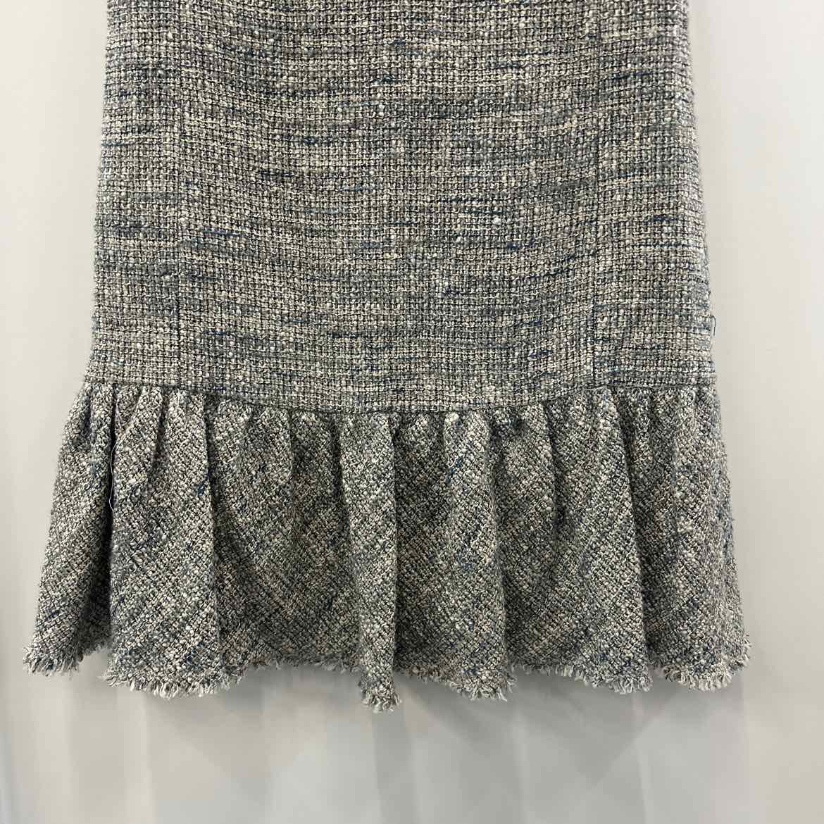 Rebecca Taylor Size 0 Gray Tweed Sleeveless V-Neck Dress