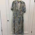 Vince Camuto Size L white blue yellow Preloved Dress