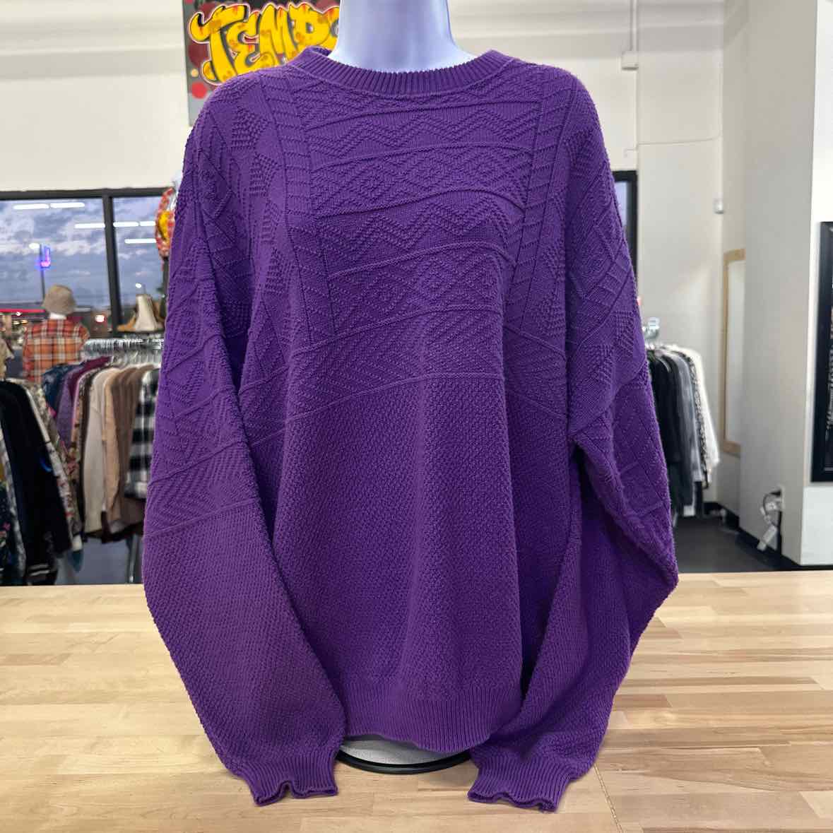 Claiborne Size XL Purple Sweater