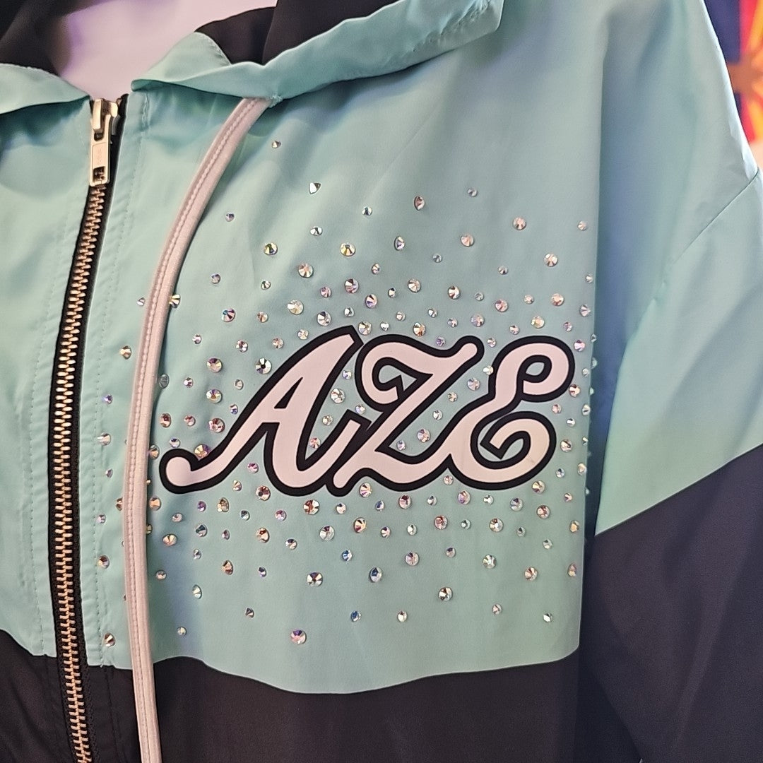 Rebel Athletic Size XS Black Blue Preloved Jacket