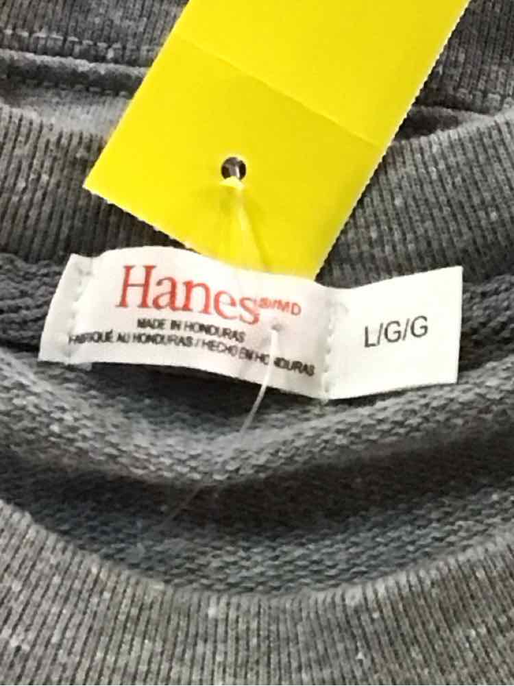 Hanes Size L Gray New MENS Sweater