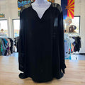 Chico's Size 3 Black Preloved Blouse LS