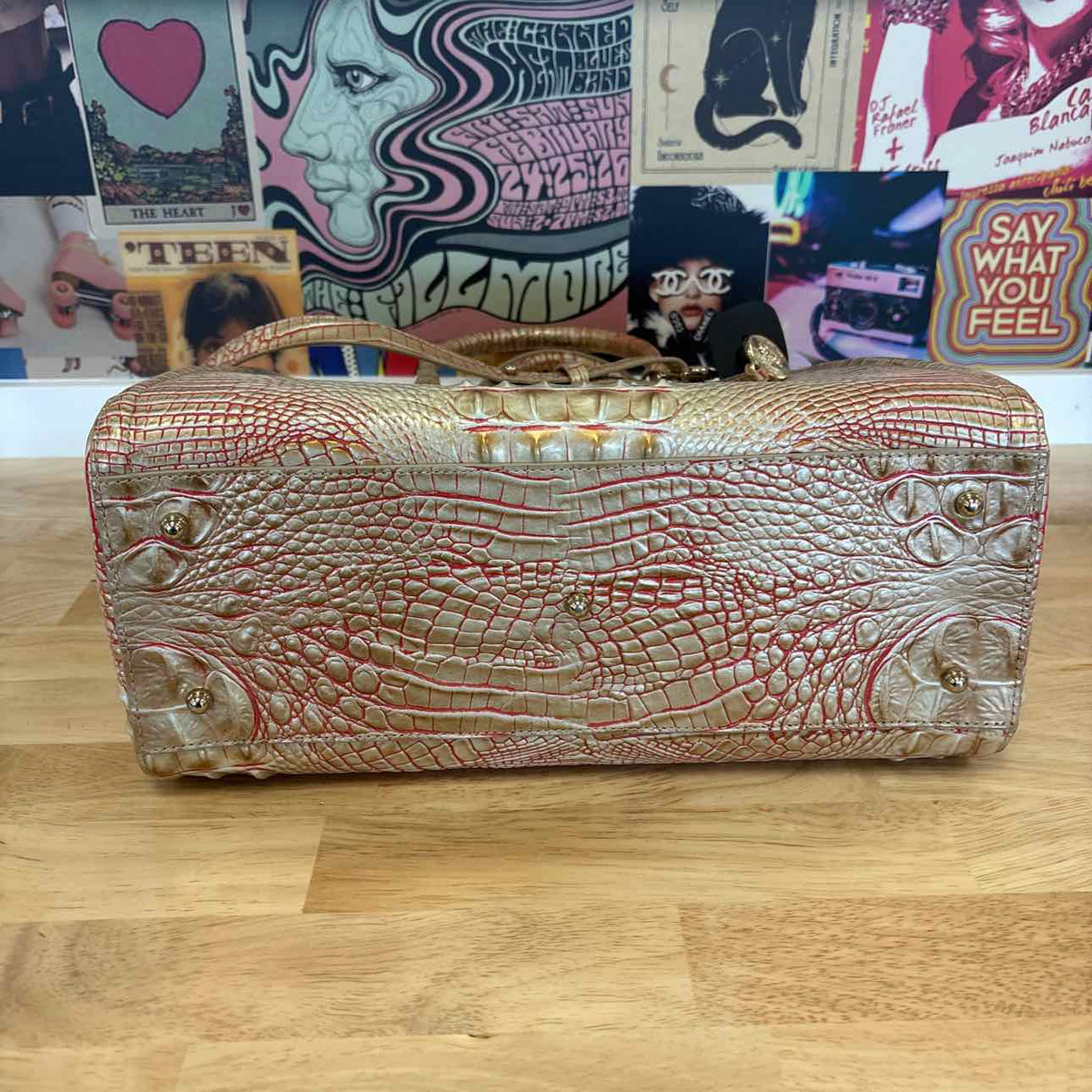 Brahmin Tan/Pink Preloved Handbag
