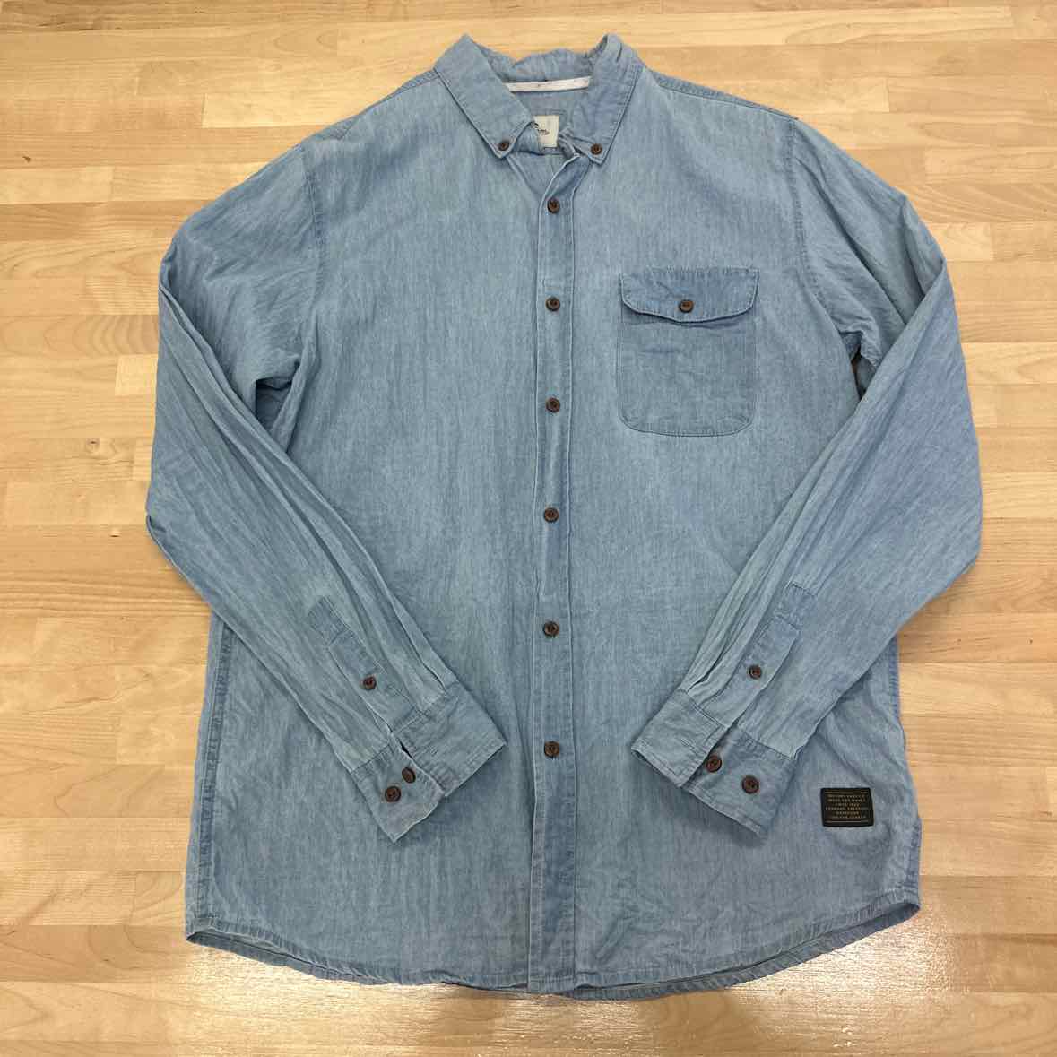 Ripcurl Size M Blue MENS Button Down Shirt