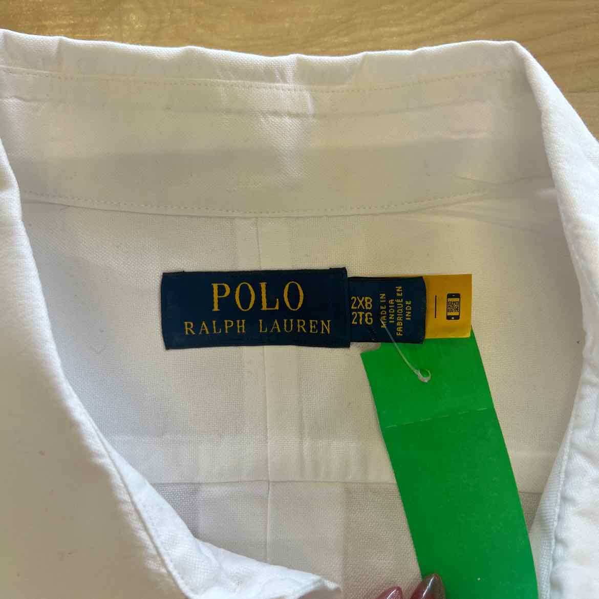 Polo Size 2X White Preloved Button Down SS