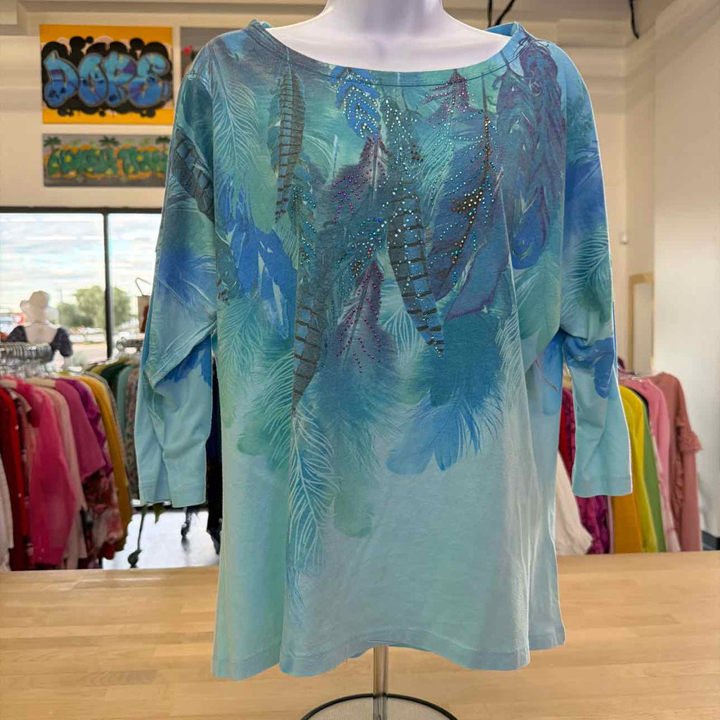 Westbound Size PL Blue Preloved Blouse
