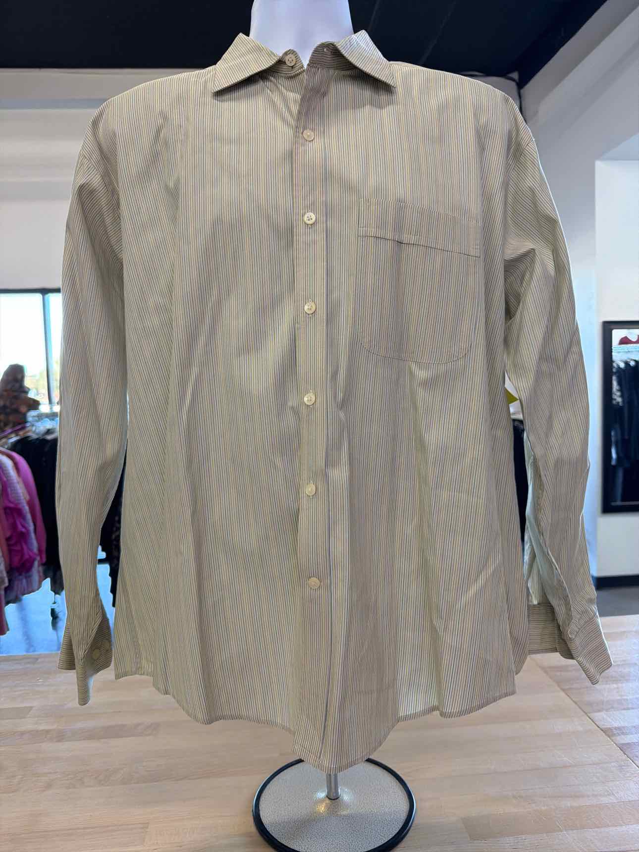 Alexander Julian Size XL Yellow MENS Button Down Shirt