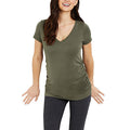 Motherhood Maternity V-Neck Side Ruched Maternity Tee