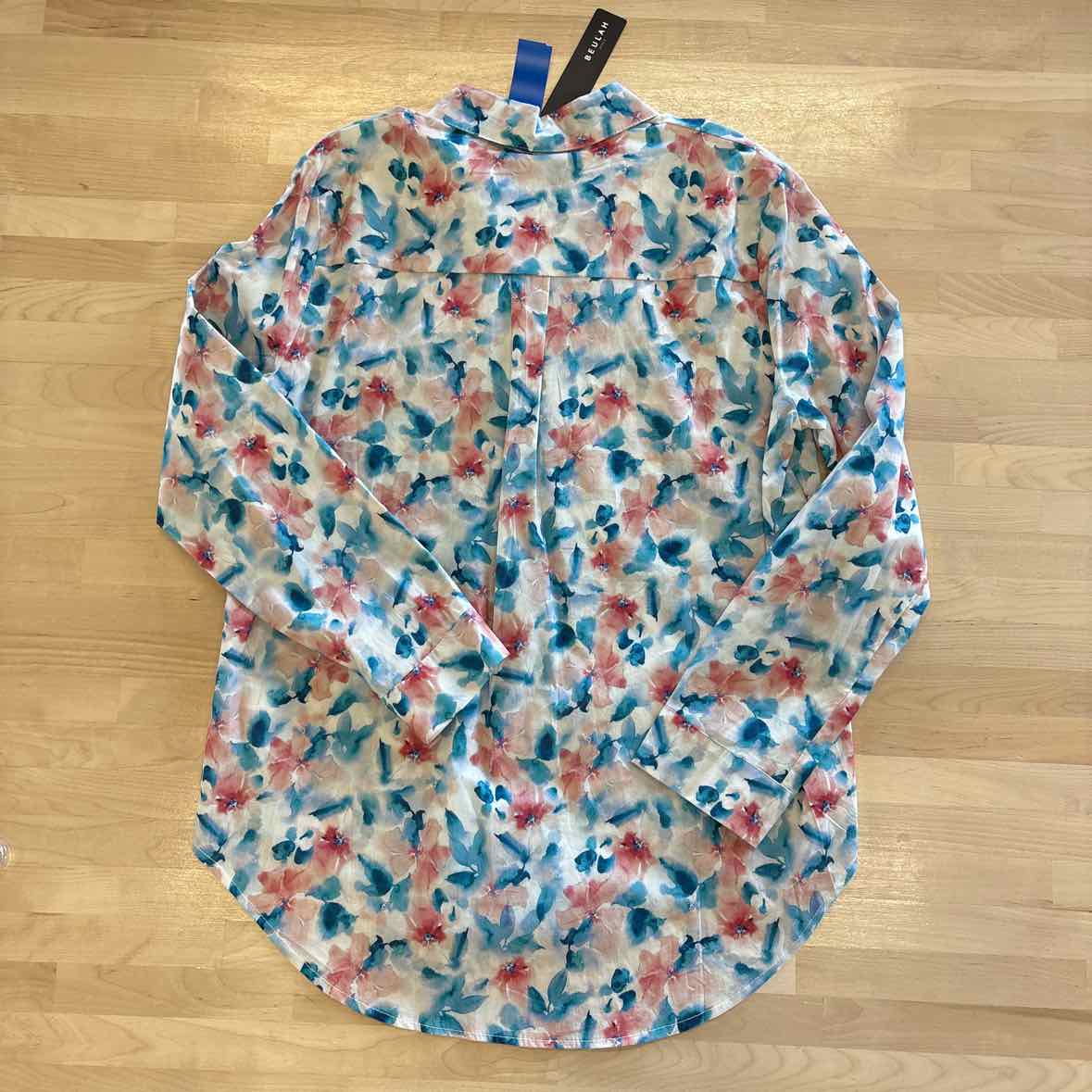 Beulah Size One Size Pink & Blue Blouse NWT