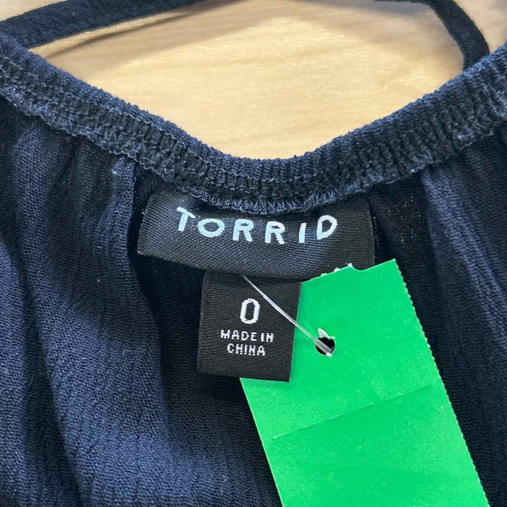 Torrid Size 0 Black Preloved Blouse SS