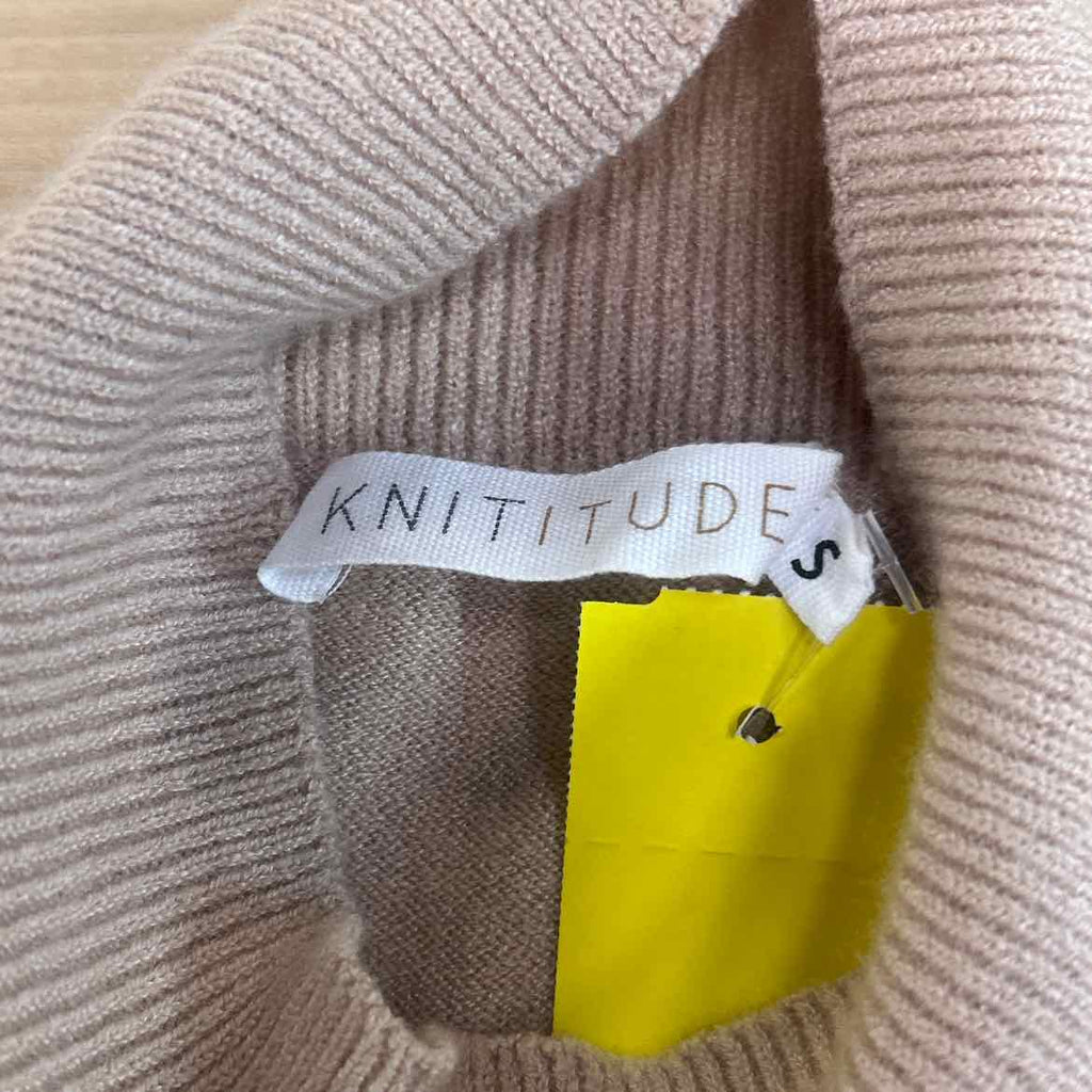 Knititudes Size S Beige Knit Knit Top
