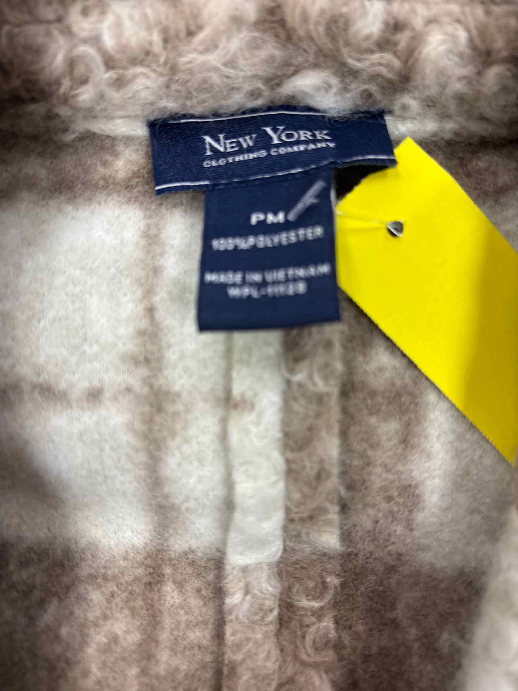 New York Clothing co Size PM Cream & Brown New Coat