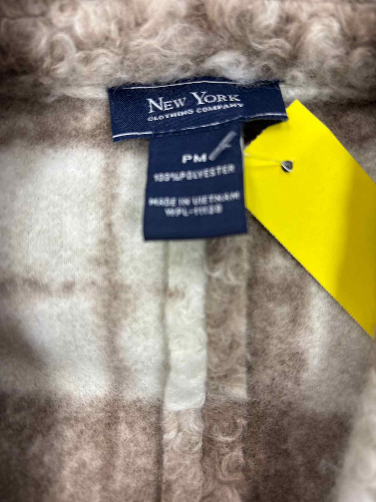 New York Clothing co Size PM Cream & Brown New Coat