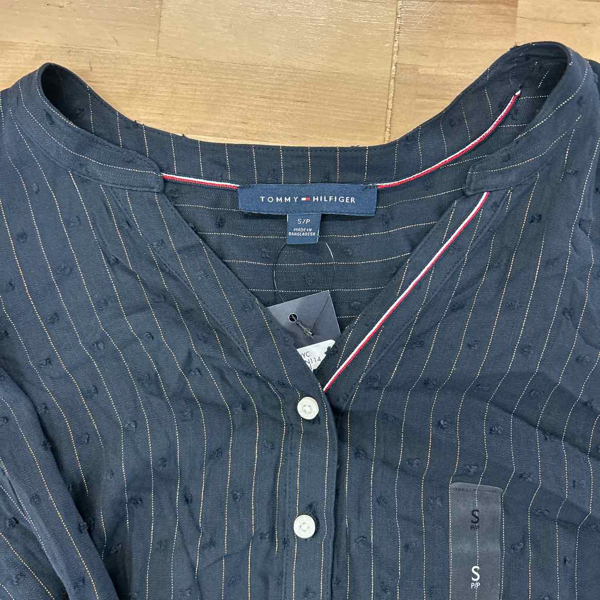 Tommy Hilfiger Womens Sparkle Clip Dot Popov Sky Captain Gold