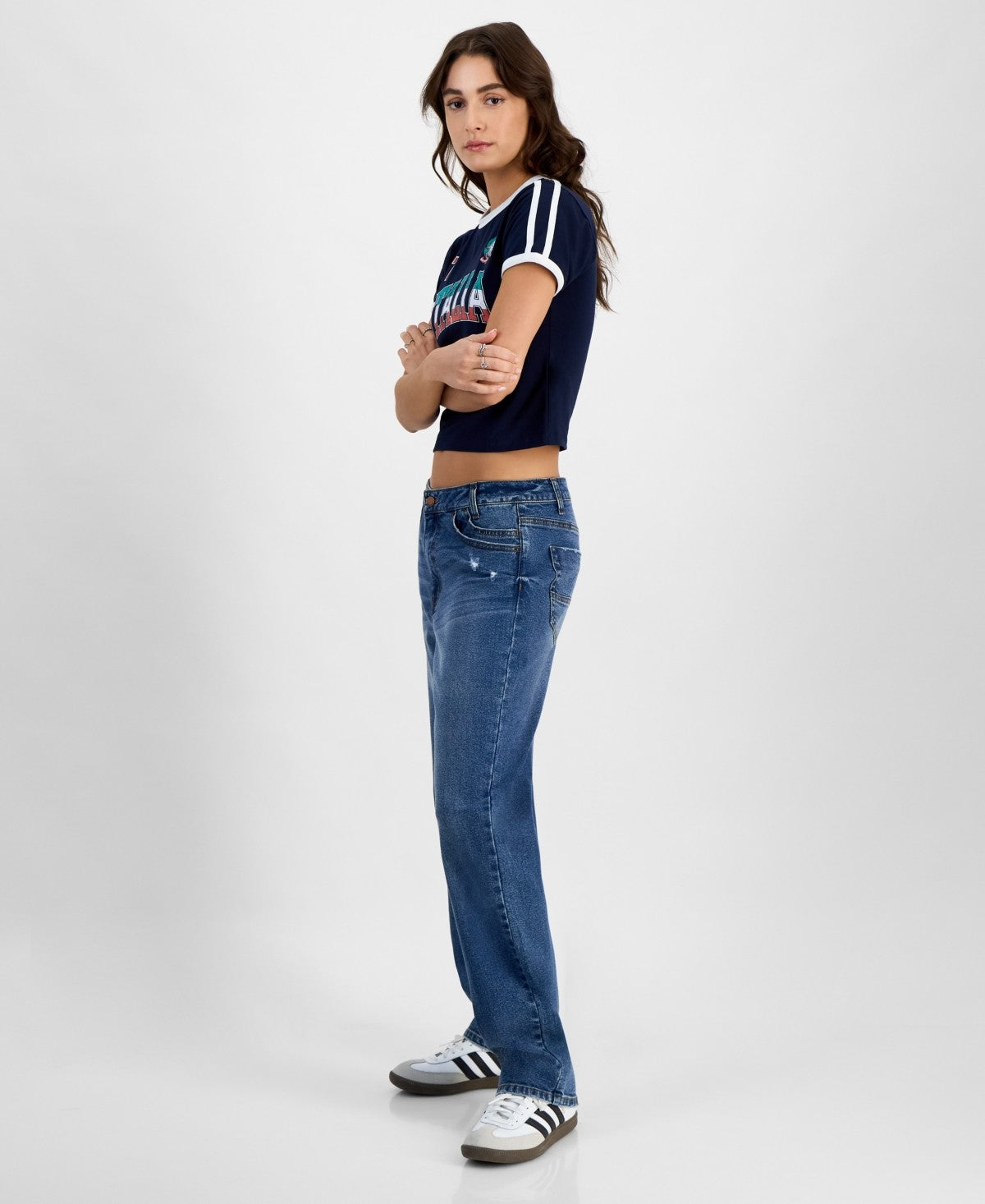 Tinseltown Juniors' High-Rise Boyfriend Jeans - Stam Wash - 15