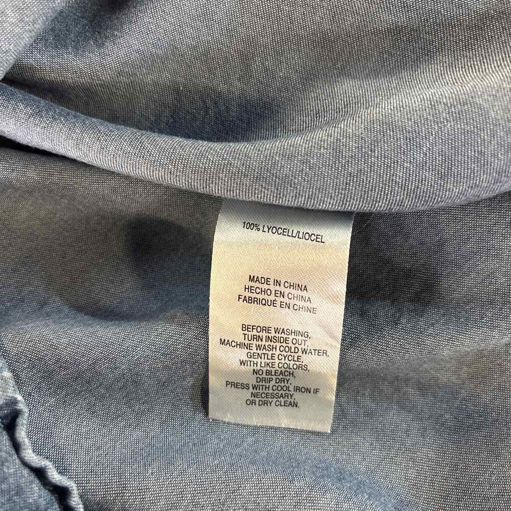 Jones New York Size L Blue Blouse LS