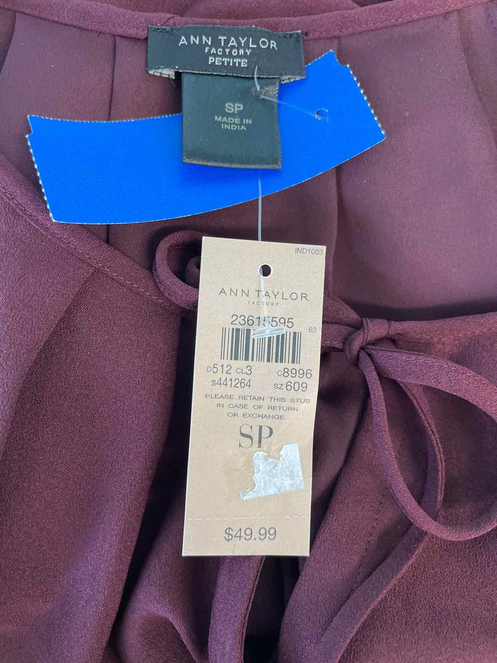 Ann Taylor Size SP Maroon Blouse
