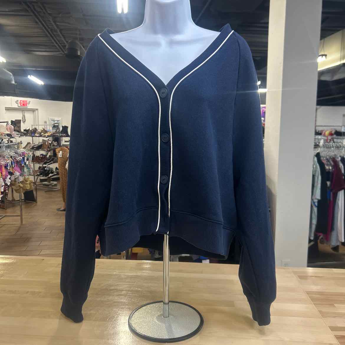 American Eagle Size M Navy Blue Preloved Cardigan