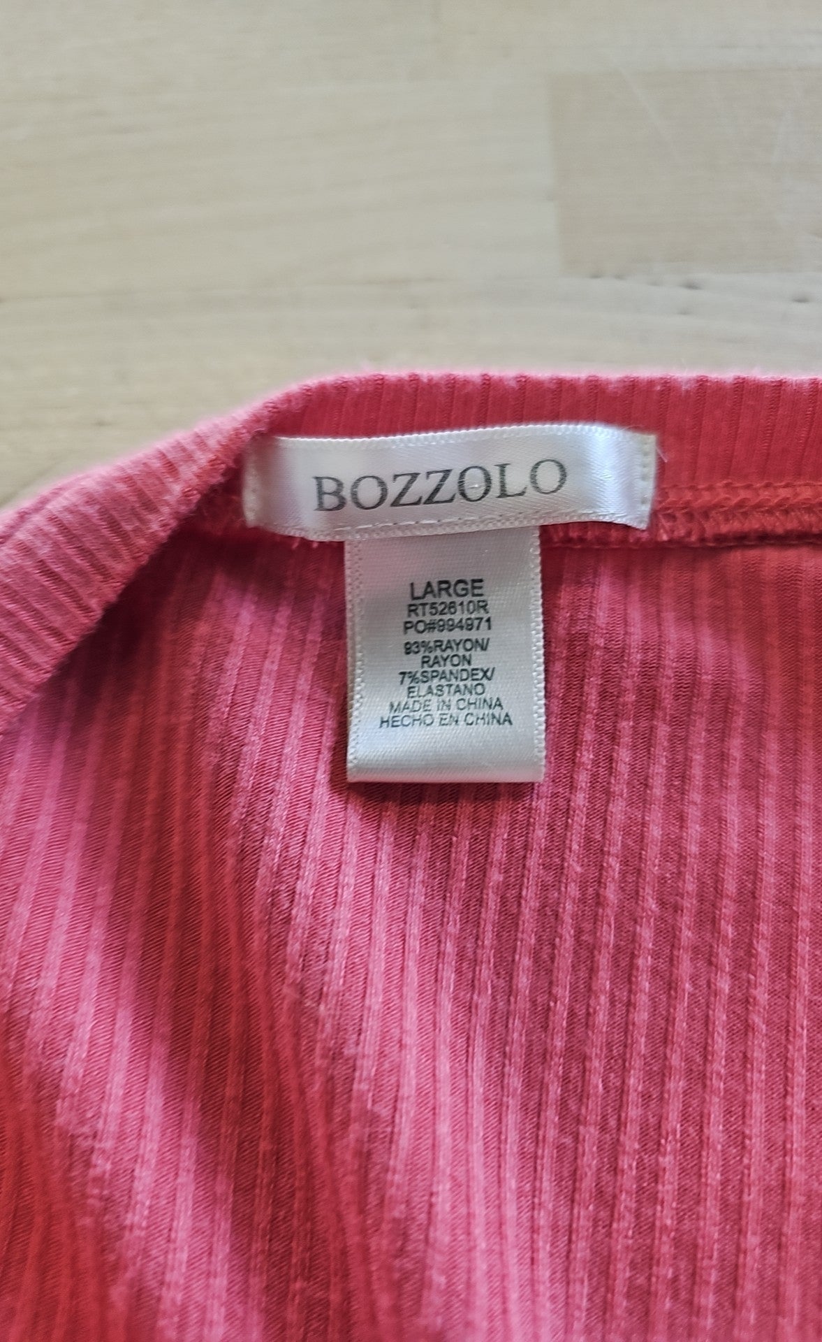 Bozzolo Size L Pink Preloved T-Shirt SS