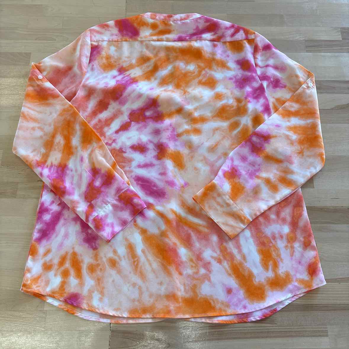 Calvin Klein Size L Orange Button Down Shirt