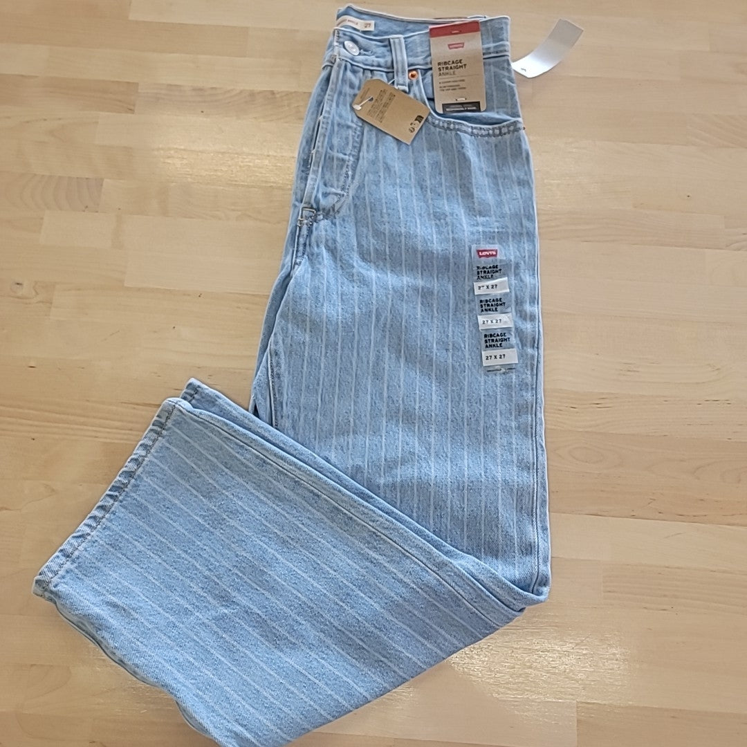 Levi's Women's Ribcage Ultra High Rise Straight Ankle Jeans