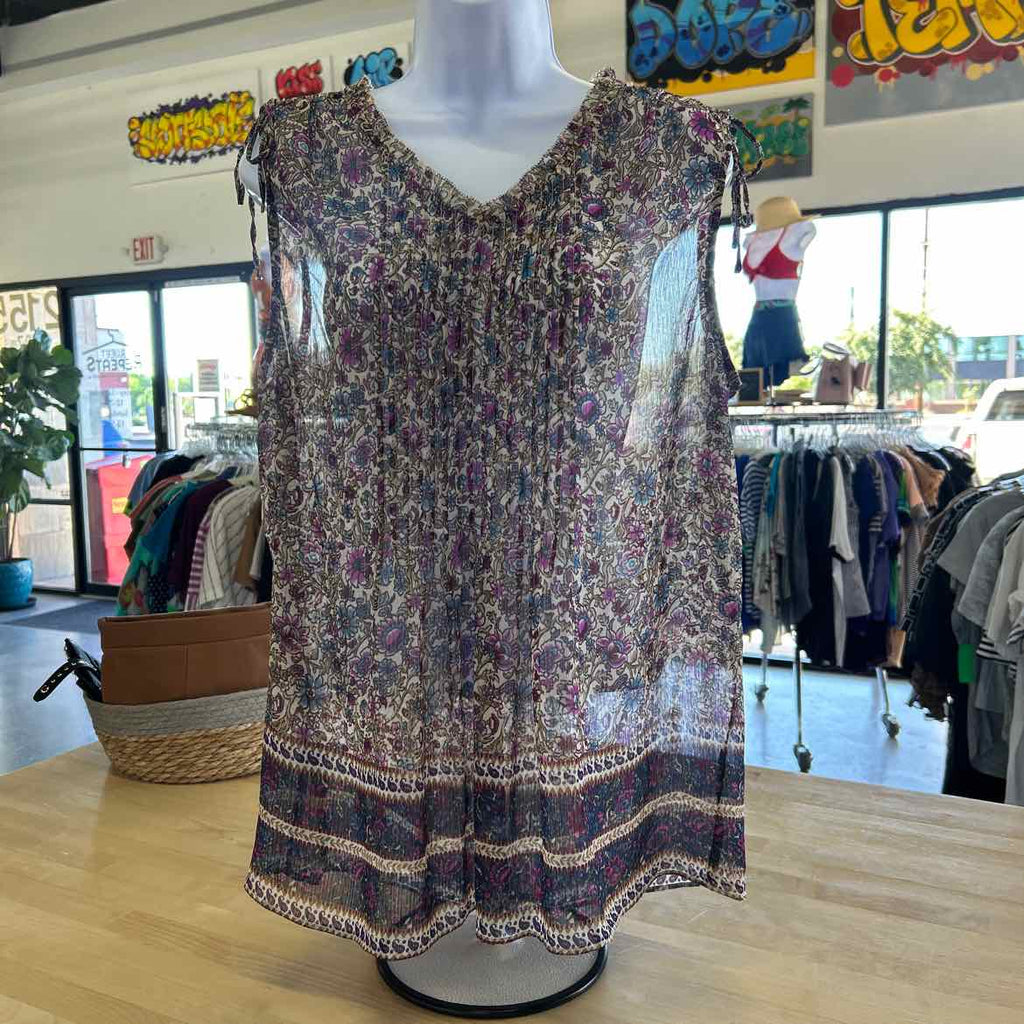 Westport Size L Purple & Beige Preloved Sleeveless