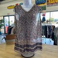 Westport Size L Purple & Beige Preloved Sleeveless