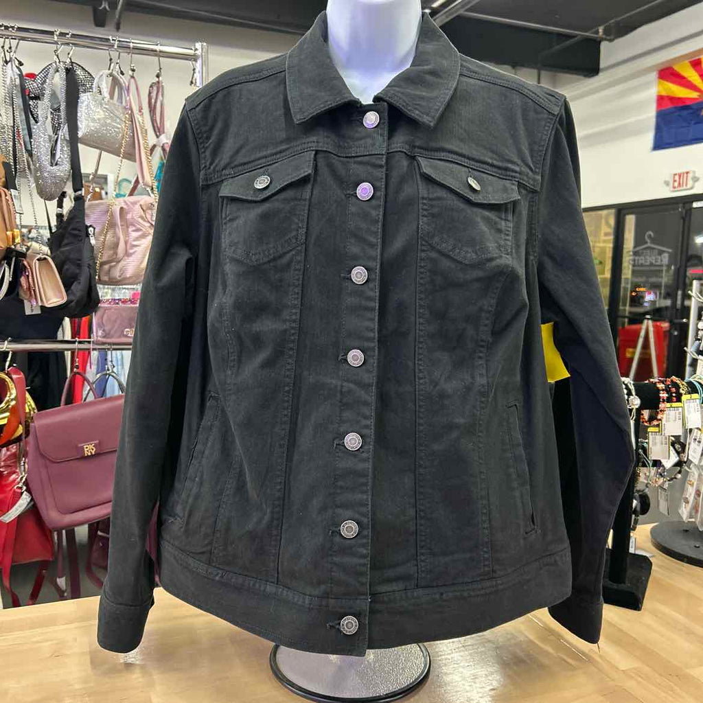 Relativity Size 2X Black Denim Jacket