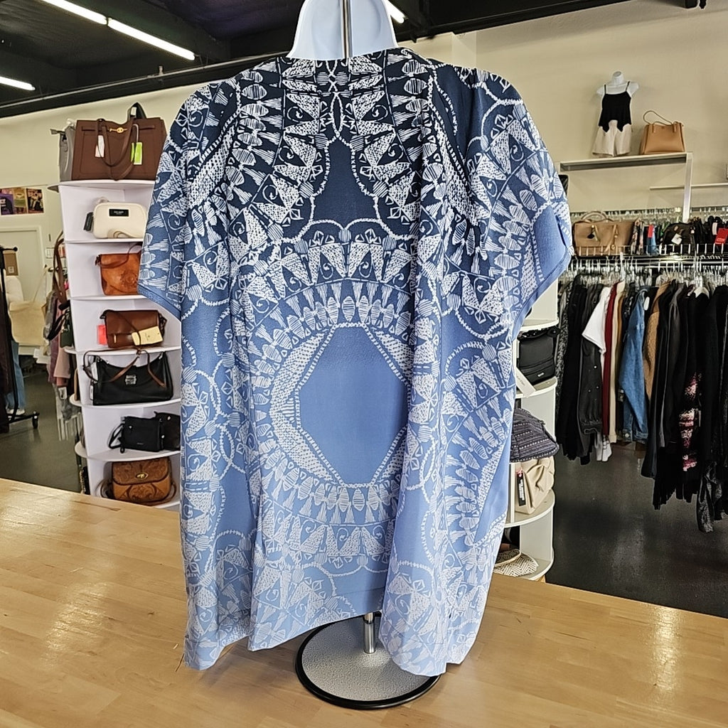 Covington Size 22W Blue Preloved Blouse SS