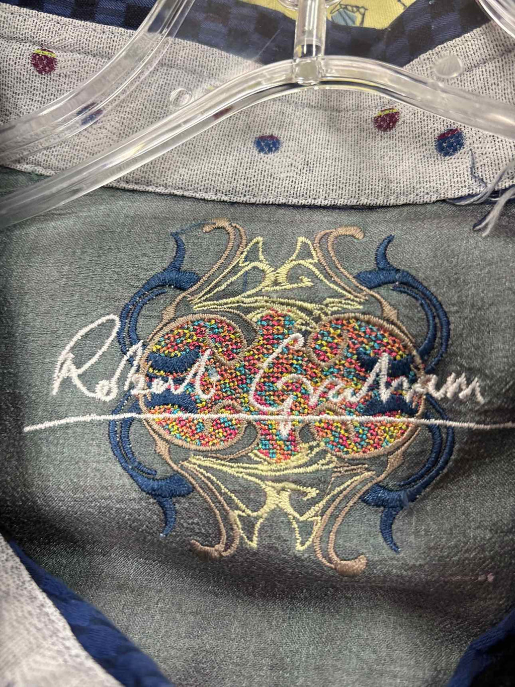 Robert Graham Size XXL Navy Preloved MENS Button Down Shirt