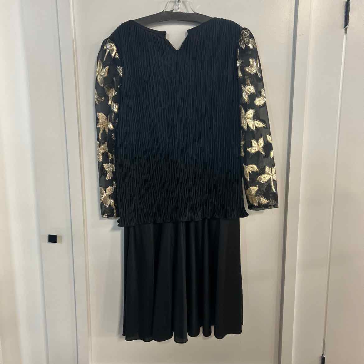 Gilberti Size 10 Black Gold Vintage Dress