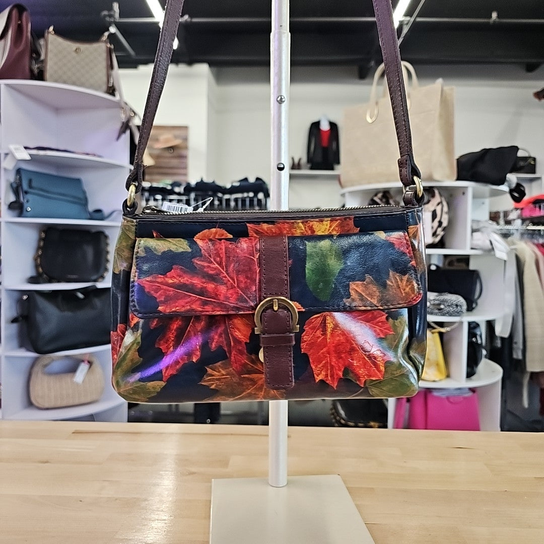 Patricia Nash Maisie Small Leather Crossbody - Maple Leaves