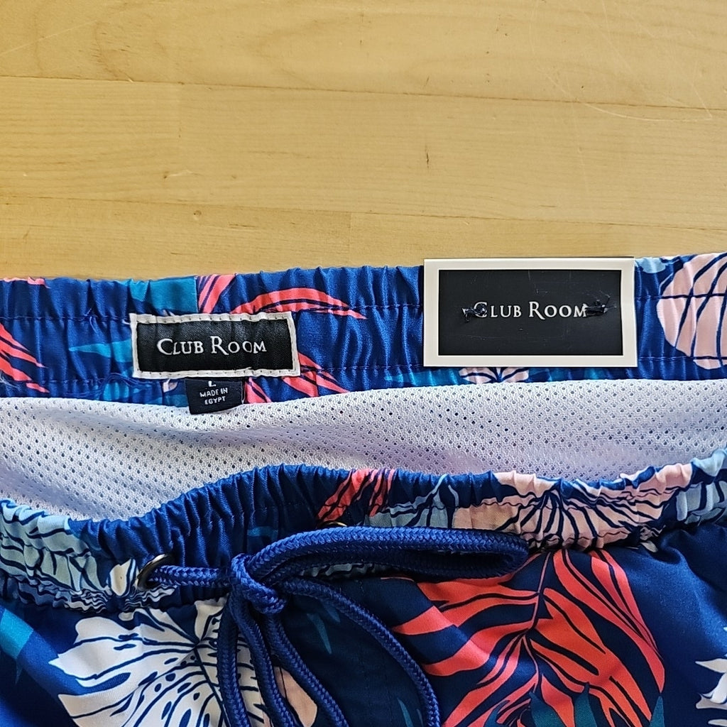 Club Room Men's Hibiscus Floral Print 7" Swim Trunks