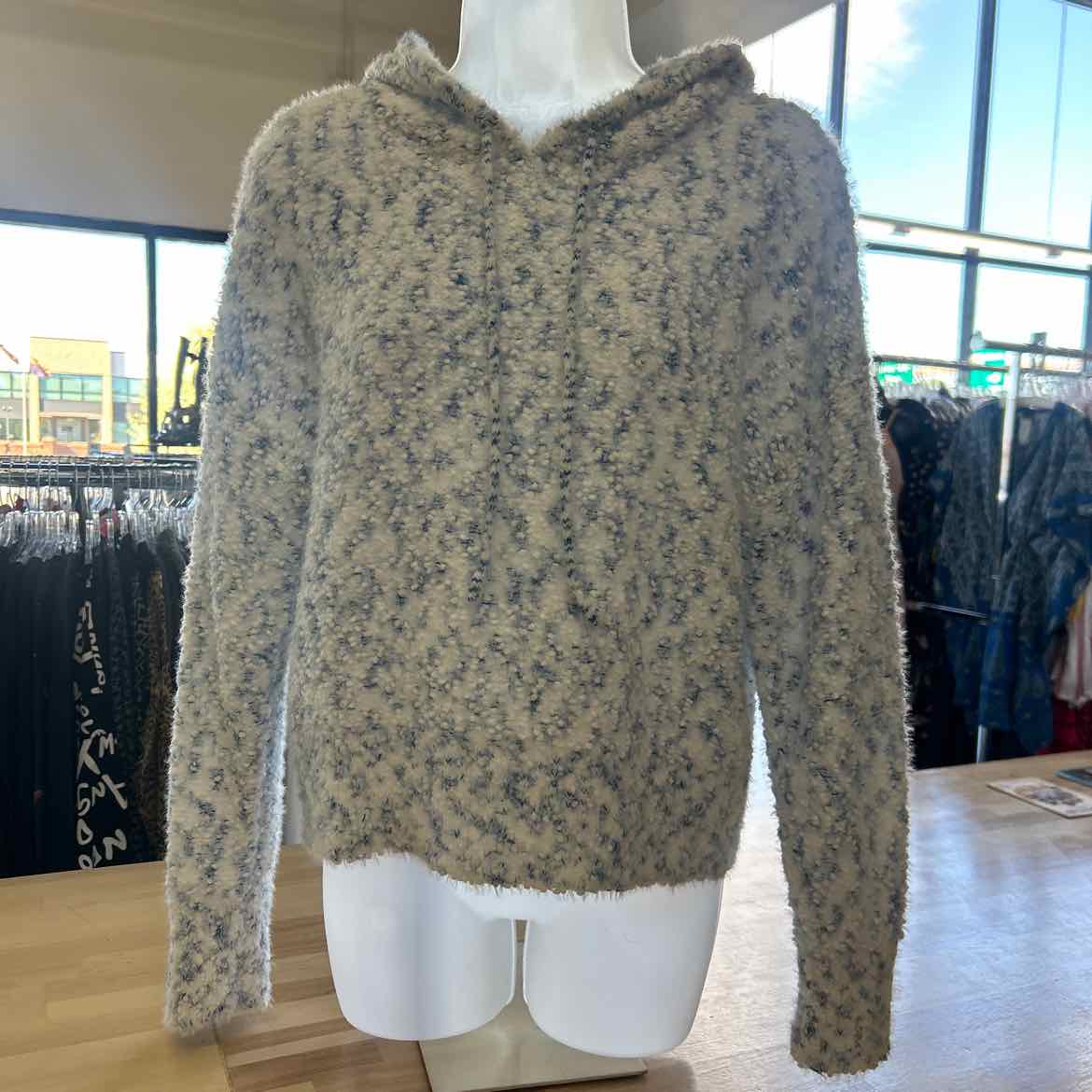 ultra flirt Size M Blue Fuzzy Sweater