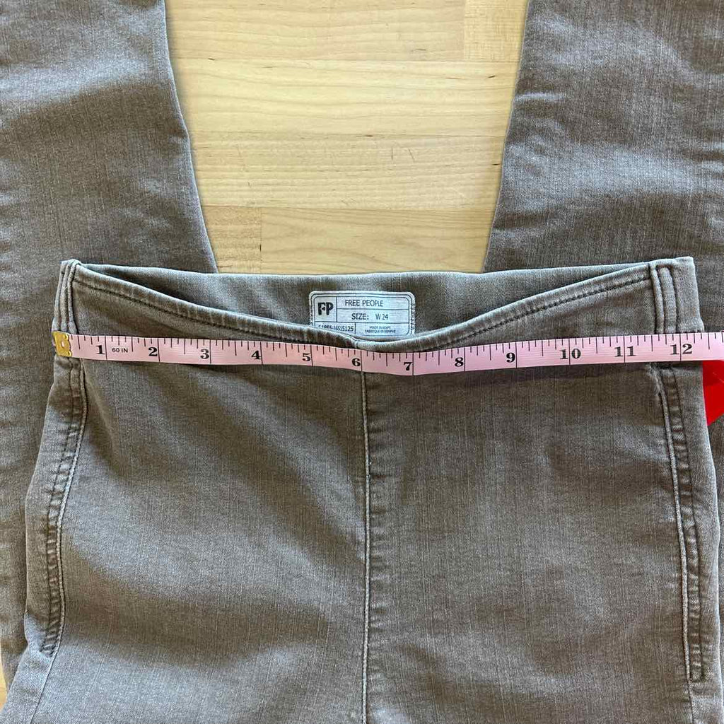 Free People Size 24 Tan Preloved Jeans