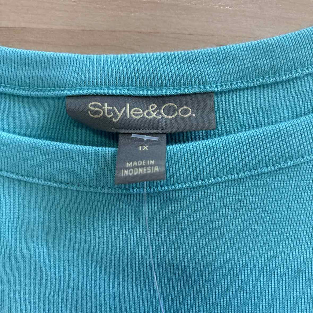 Style&Co. Size 1X Blue Long Sleeve
