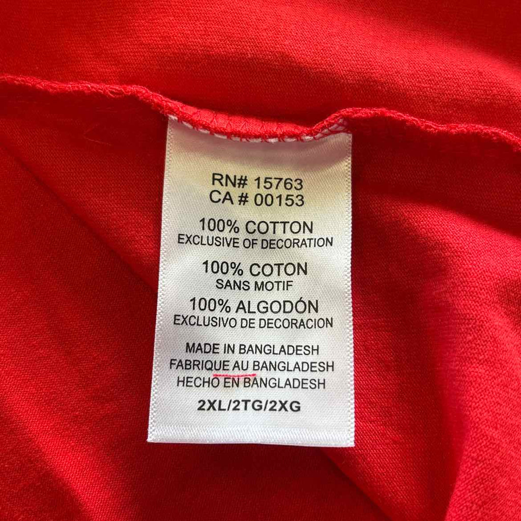 Champion Size 2XL Red New MENS T-shirt