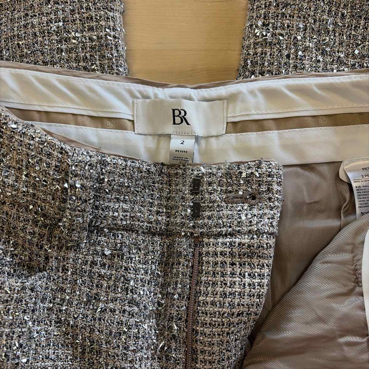 BR Size 2 Silver Preloved Pants