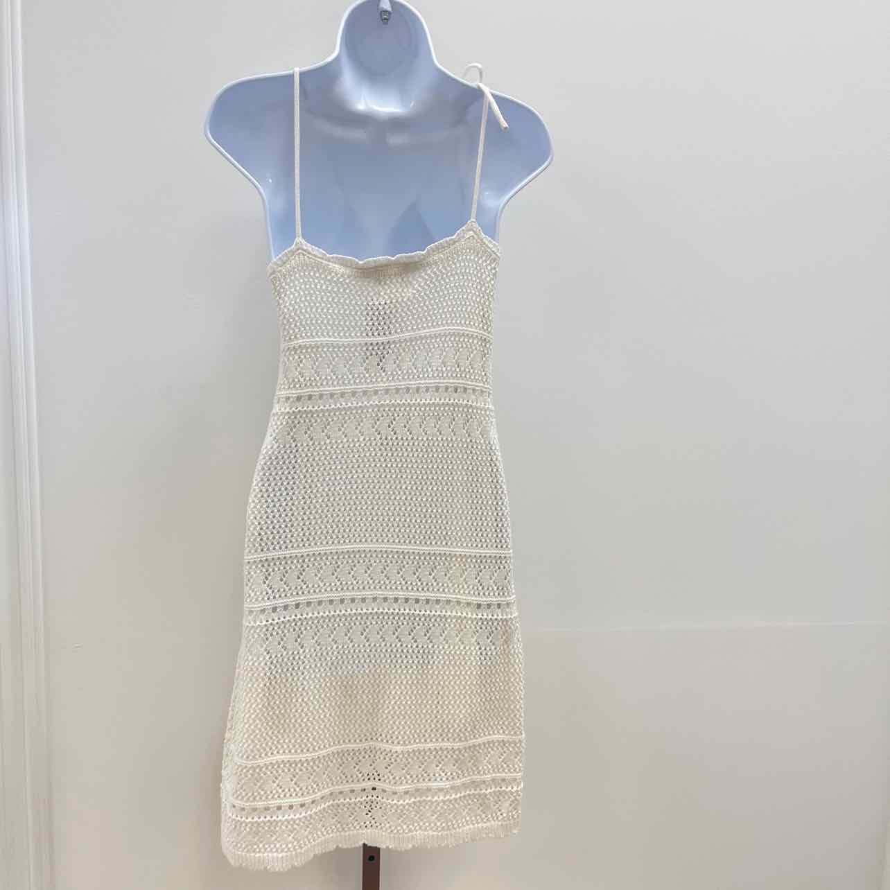 hippie rose Size XL Crochet Tie-Strap Mini Dress