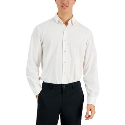 Alfani Mens Travel Ready Button Down Dress Shirt