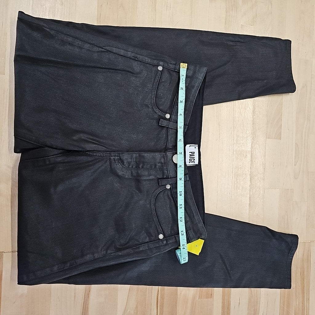 Paige Size 27 Black Faux Leather Pants