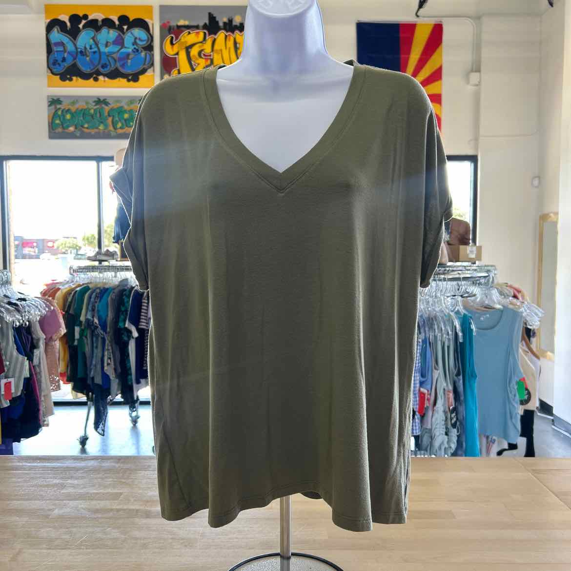 Tommy Bahama Size S Green Preloved Blouse SS