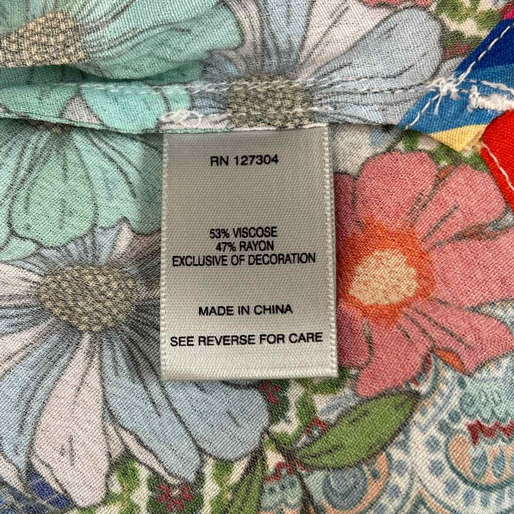 John Mark Size M Multi Color Preloved Blouse LS
