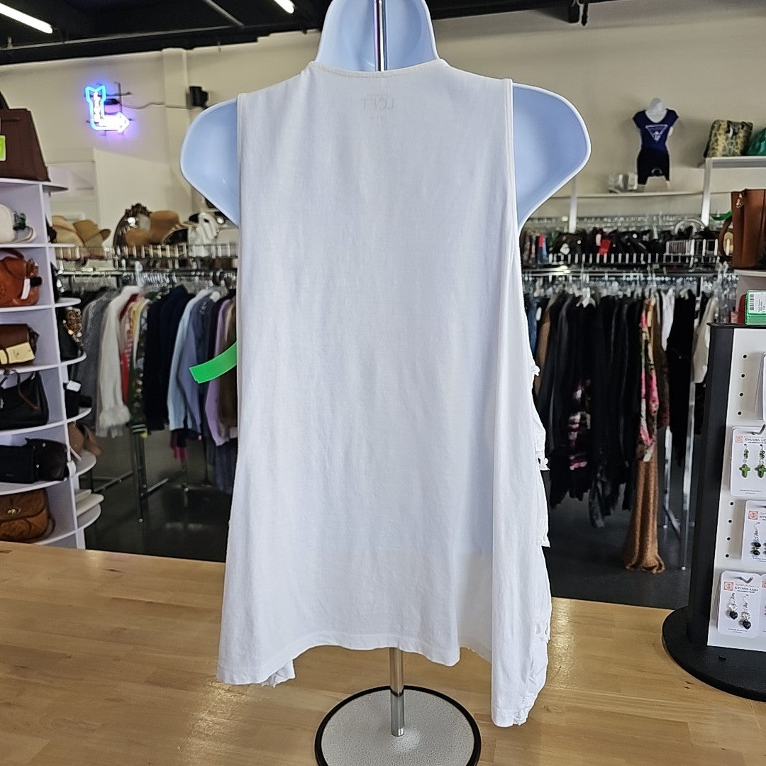 Loft Size L White Sleeveless