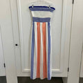 Size S White Blue Orange Preloved Dress