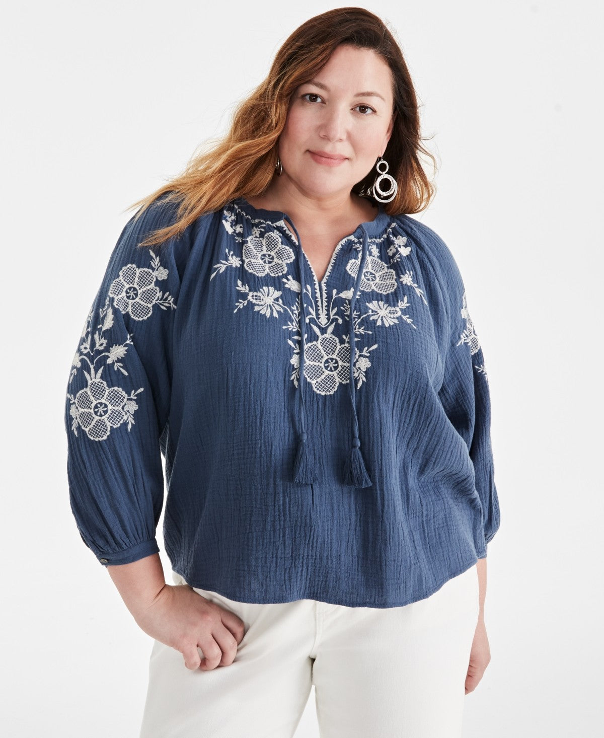 Style & Co. Size 2X Blue Blouse