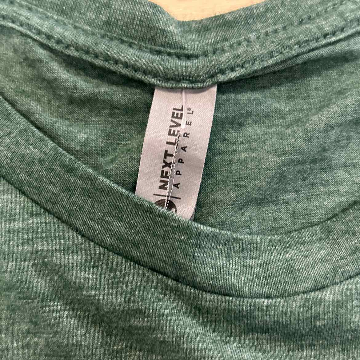 Next Level Size S Green T-shirt