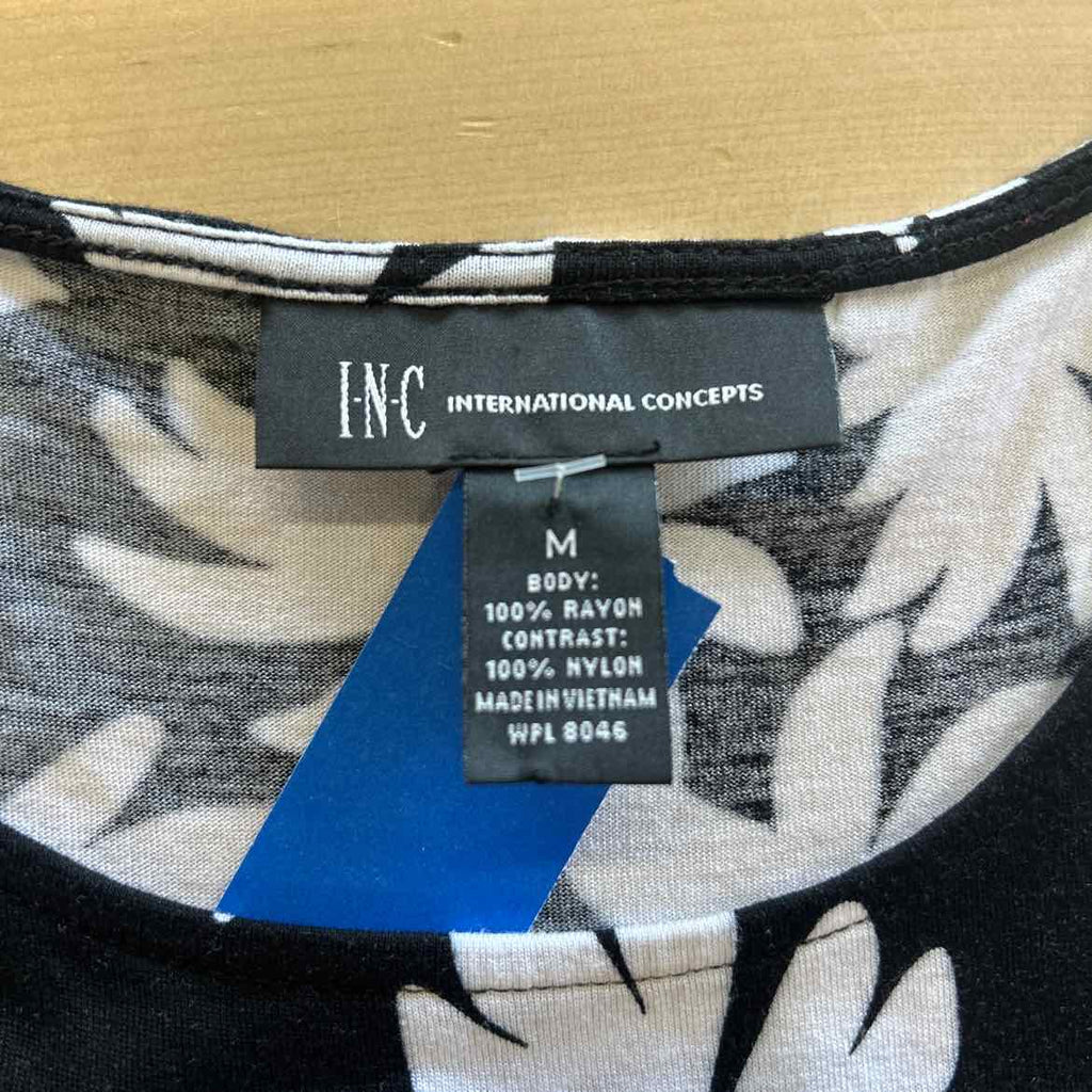 INC Size M Black White Preloved Athletic Tank
