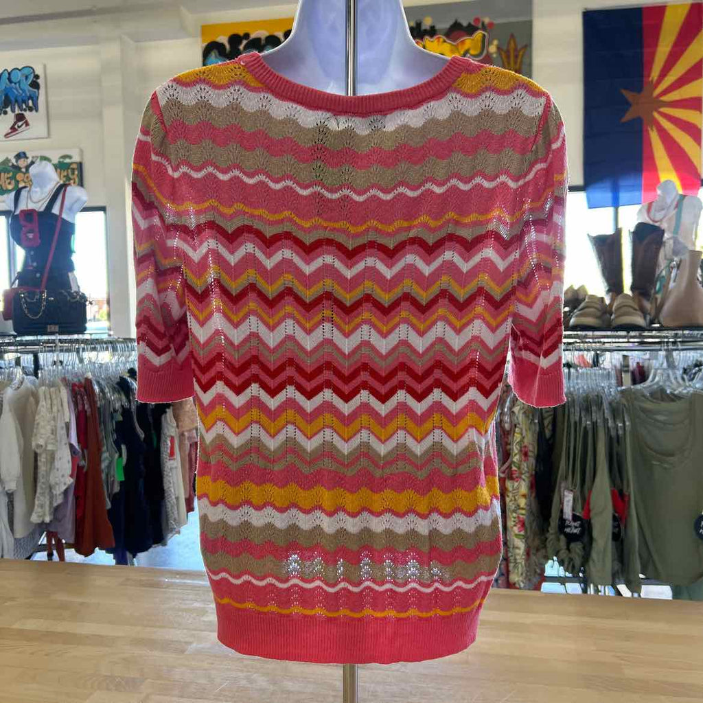 New York & Company Size L Pink Knit Preloved Knit Top